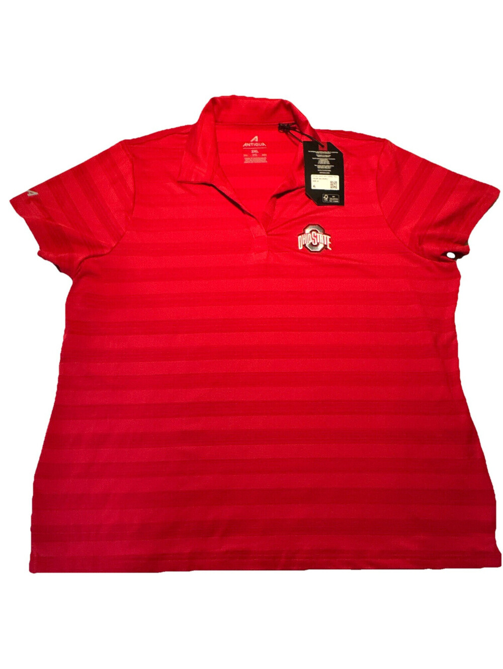 Antigua Ohio State Buckeyes Womens 2XL Red Polo Shirt Scarlet NEW W/TAGS